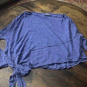 We The Free Asymmetrical Blue Top